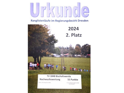 Siegerehrung der 46. Bezirksrangliste Dresden 2024